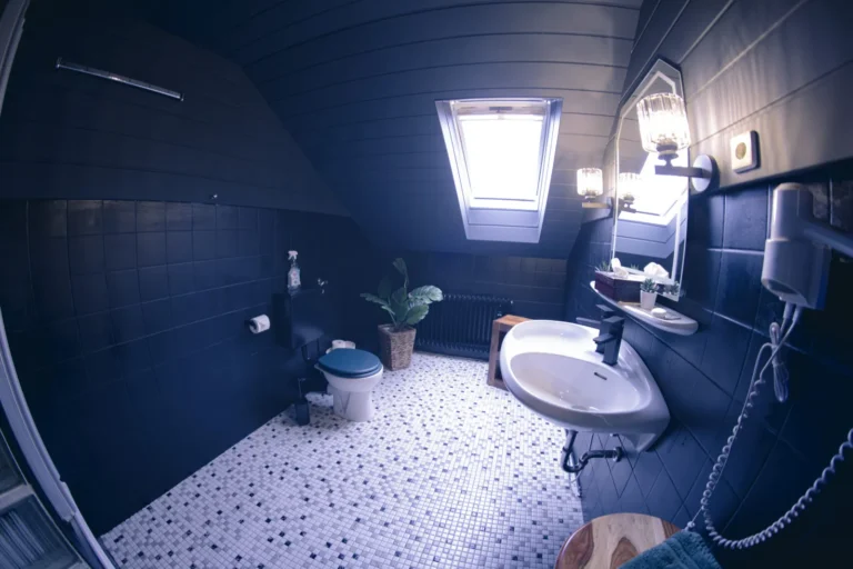 Stilvolles Badezimmer mit Dusche im BDSM Apartment Begierde & Verlangen